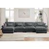 U Shaped Sectional Sofa Cloud Couch with Movable Ottomans