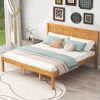 Platform Bed Frame with Headboard , Wood Slat Support , No Box Spring Needed ,Queen