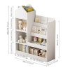 Kids Wooden Bookshelf Toy Storage Organizer with Bookcase, Kid's Storage Unit with 6 Compartments, Children Multi Shelf for Books, Toys Shelf