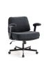 Criss Cross Chair with Wheels and Flip Arms-Comfy Fabric Cross Legged Office Chair with Thick Cushion&Wide Seat