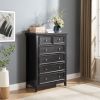 Modern 6 Drawers Dresser 6 Drawers Cabinet,Chest of Drawers Closet Organizers and Storage Clothes Storage Drawers Cabinet for Living Room