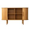 Fralimk Sideboard Buffet Cabinet with Storage, Modern Fluted Storage Cabinet for Dining Room, Tambour Door Console Table for Living Room