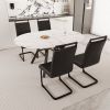 47-63" expandable circular dining table set for 4-6 people