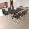 62.4" extendable 78.15" dining Table Set for 6-8 Person for Dining Room