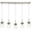 5 Lights Kitchen Island Lighting Modern Linear Chandeliers for Dining Room