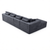 134" Modern Minimalist Modular Sectional Couch with Ottoman, Comfort L Shaped Sofa for Living Room, No Assembly Required