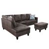 Grey Flannel 3-Piece Living Room Sofa Set