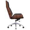 Genuine Leather Ergonomic Office Chair Boss Swivel Armless Seat Chair High Back