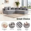 Extra-Large Modular Compression Sofa 131.89" W*62.20" D*26.18" H  for Family Living Rooms, Space-Saving Vacuum-Packed Design