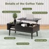 Lift Top Coffee Tables For Living Room 39.37"x19.7" Desk Tea Wood Dining Tables Adjustable Storage Shelf Easy Lift Or Lower