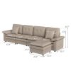 PPL 6 - Seater Modular Sectional Sofa with Movable Ottoman, Comfy Deep Seat Cloud Couch for Living Room, Apartment, Office