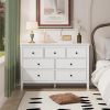 7 Drawer Dresser for Bedroom, Storage Cabinet With Metal Handles, Modern Closet Of Drawers for Living Room