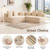Extra-Large Modular Compression Sofa 131.89" W*62.20" D*26.18" H  for Family Living Rooms, Space-Saving Vacuum-Packed Design