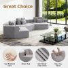 Extra Large Modular Compressed Sofa, 181.10 × 78.15 × 26.18-inch Oversized Sectional Couch, Vacuum Packed for Easy Shipping
