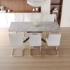 62.4" extendable 78.15" dining Table Set for 6-8 Person for Dining Room