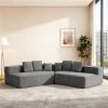 Extra-Large Modular Compression Sofa 131.89" W*62.20" D*26.18" H  for Family Living Rooms, Space-Saving Vacuum-Packed Design