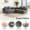Extra-Large Modular Compression Sofa 131.89" W*62.20" D*26.18" H  for Family Living Rooms, Space-Saving Vacuum-Packed Design