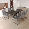 62.4" extendable 78.15" dining Table Set for 6-8 Person for Dining Room